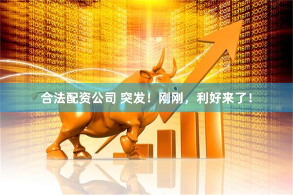 合法配资公司 突发！刚刚，利好来了！