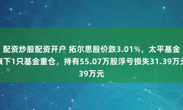 配资炒股配资开户 拓尔思股价跌3.01%，太平基金旗下1只基金重仓，持有55.07万股浮亏损失31.39万元